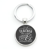 TAFREE Gift for the Teacher Day Keychain The Best teacher Present Cut Car key chain ring holder for men and women Jewelry CT671