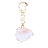 Cute Cartoon Rabbit Paw Keychains For Women Girls Lovely Potted Plant Cactus Alice Girl Key Ring Children Gift Bag Anime Pendant