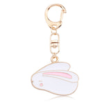 Cute Cartoon Rabbit Paw Keychains For Women Girls Lovely Potted Plant Cactus Alice Girl Key Ring Children Gift Bag Anime Pendant