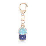 Cute Cartoon Rabbit Paw Keychains For Women Girls Lovely Potted Plant Cactus Alice Girl Key Ring Children Gift Bag Anime Pendant