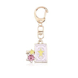 Cute Cartoon Rabbit Paw Keychains For Women Girls Lovely Potted Plant Cactus Alice Girl Key Ring Children Gift Bag Anime Pendant