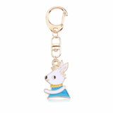 Cute Cartoon Rabbit Paw Keychains For Women Girls Lovely Potted Plant Cactus Alice Girl Key Ring Children Gift Bag Anime Pendant