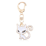 Anime Cartoon Cat Key Chains For Girl Women Cute Fox Mermaid Watermelon Pendants Key Ring Bag Pendant Lovely Jewelry Child Gifts