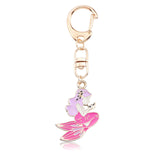Anime Cartoon Cat Key Chains For Girl Women Cute Fox Mermaid Watermelon Pendants Key Ring Bag Pendant Lovely Jewelry Child Gifts