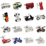 28 Styles Option New Arrival Men's Fashion Cufflinks Red Color Novelty Fire Engine Design Cuff Links Wholesale&retail