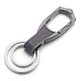 Dalaful High-Grade Keychain Keyrings Business Alloy Metal Key Chain Ring Holder Simple Chic Gift For Men Women For Car K374