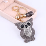 ZOSH Heart Keychain Leather Tassel Gold Key Holder Metal Crystal Key Chain Keyring Charm Bag Auto Pendant Gift Wholesale Price