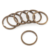 Cheaper Mix 10Pcs/Pack Round /Heart /Flower Keychains Metal key chain ring Split Rings Unisex Keyring  Keyfob Accessories DIY