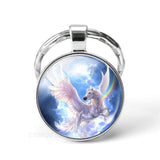 2019 Hot Horse Keychain Art Photo Glass Cabochon Jewelry Key Chain Car Key Ring Animal Pendant Handmade Gifts Dropshipping