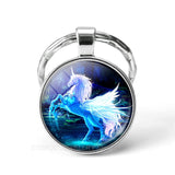 2019 Hot Horse Keychain Art Photo Glass Cabochon Jewelry Key Chain Car Key Ring Animal Pendant Handmade Gifts Dropshipping