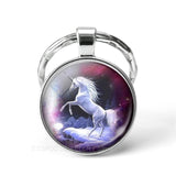2019 Hot Horse Keychain Art Photo Glass Cabochon Jewelry Key Chain Car Key Ring Animal Pendant Handmade Gifts Dropshipping
