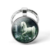2019 Hot Horse Keychain Art Photo Glass Cabochon Jewelry Key Chain Car Key Ring Animal Pendant Handmade Gifts Dropshipping