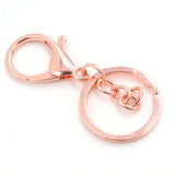 5pcs/lot 30mm Chain Key Ring Long 70mm Popular classic 6 Colors Plated lobster clasp key hook chain jewelry making for keychain