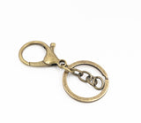 5pcs/lot 30mm Chain Key Ring Long 70mm Popular classic 6 Colors Plated lobster clasp key hook chain jewelry making for keychain