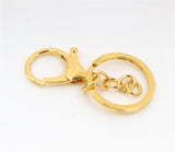 5pcs/lot 30mm Chain Key Ring Long 70mm Popular classic 6 Colors Plated lobster clasp key hook chain jewelry making for keychain