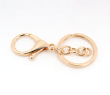 5pcs/lot 30mm Chain Key Ring Long 70mm Popular classic 6 Colors Plated lobster clasp key hook chain jewelry making for keychain