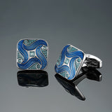 XKZM New men's shirts Cufflinks luxury jewelry brand of high-grade mahogany carbon fiber retro pattern Cufflinks free shipping