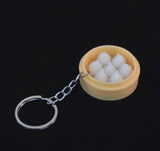 New Simulation Food Key Chains noodle New Keychain Chinese Blue and white porcelain Food Bowl Mini bag pendant  #17169