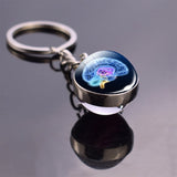 Human Head Skull Keychain Pendant Anatomy Science Brain Keychain Keyring Double Side Ball Key Chain Key Holder Doctor's Gift