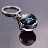Human Head Skull Keychain Pendant Anatomy Science Brain Keychain Keyring Double Side Ball Key Chain Key Holder Doctor's Gift