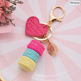 Women Cake Key chain fashion nice cute French pastries Keychain bag charm car Key Ring wedding Party gift Jewelry 17278