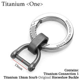 Real Titanium Luxury Key Chain Men Women Keychain Ultra Lightweight EDC Elasticity Key Ring Holder Buckle Gift for Couples
