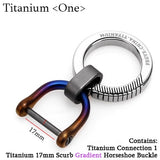 Real Titanium Luxury Key Chain Men Women Keychain Ultra Lightweight EDC Elasticity Key Ring Holder Buckle Gift for Couples