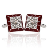 8 Styles Crystal Cufflinks For Mens Shirt Cufflink Wedding Suit Wedding Party Banquet Grooms Gentelmen Cuff Links Copper Enamel