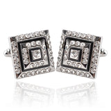 8 Styles Crystal Cufflinks For Mens Shirt Cufflink Wedding Suit Wedding Party Banquet Grooms Gentelmen Cuff Links Copper Enamel
