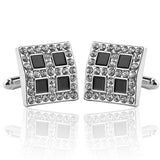 8 Styles Crystal Cufflinks For Mens Shirt Cufflink Wedding Suit Wedding Party Banquet Grooms Gentelmen Cuff Links Copper Enamel