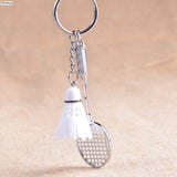 Badminton Keychain - New Design Cool Luxury metal Keychain Car Key Chain Key Ring chain pendant For Enthusiasts Gift  #1-17228