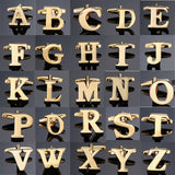 DY New high quality gold letters A-Z name Cufflinks men French shirt Cufflinks free shipping