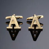 DY New high quality gold letters A-Z name Cufflinks men French shirt Cufflinks free shipping