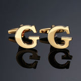 DY New high quality gold letters A-Z name Cufflinks men French shirt Cufflinks free shipping