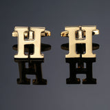 DY New high quality gold letters A-Z name Cufflinks men French shirt Cufflinks free shipping