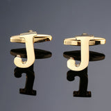 DY New high quality gold letters A-Z name Cufflinks men French shirt Cufflinks free shipping