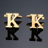 DY New high quality gold letters A-Z name Cufflinks men French shirt Cufflinks free shipping