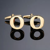DY New high quality gold letters A-Z name Cufflinks men French shirt Cufflinks free shipping