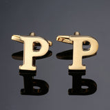 DY New high quality gold letters A-Z name Cufflinks men French shirt Cufflinks free shipping