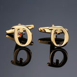 DY New high quality gold letters A-Z name Cufflinks men French shirt Cufflinks free shipping