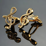 DY  new high quality brass musical instruments Sax trumpet drum piano violin music symbol French shirt Cufflinks free shipping