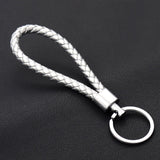 Fashion Handmade Leather Rope Woven Keychain Metal key rings Key Chains Men or Women Key Holder Key Cover  Auto Keyring Gifts