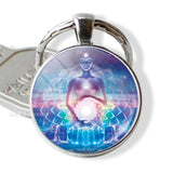 7 Chakra Yoga Om Symbol Keychain Pendant Men Women Vintage Car Key Chain Key Rings Indian Meditation Jewelry