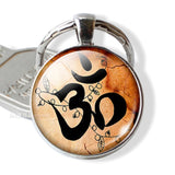 7 Chakra Yoga Om Symbol Keychain Pendant Men Women Vintage Car Key Chain Key Rings Indian Meditation Jewelry