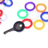 10pcs Fashion Hollow Multi Color Rubber Soft Key Locks Keys Cap Key Covers Topper Keyring