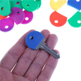10pcs Fashion Hollow Multi Color Rubber Soft Key Locks Keys Cap Key Covers Topper Keyring
