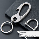 CQ High-Quality Real Titanium Key Chain Luxury Men Keychain Custom Lettering Ultra Lightweight EDC for Key Rings Holder Jewelry