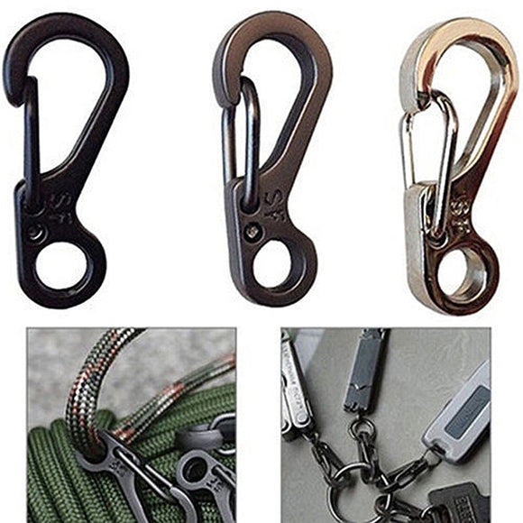 5pcs/lot Spring Buckle Snap Alloy Nickel-free Plating Mini Key Ring Carabiner Bottle Hook  Camping Accessories