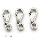 5pcs/lot Spring Buckle Snap Alloy Nickel-free Plating Mini Key Ring Carabiner Bottle Hook  Camping Accessories