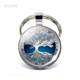 Tree of Life keychain Art Photo Jewelry Keychain Women Fashion Car Key Chain Rings Tree of Life Pendant Valentines Gifts